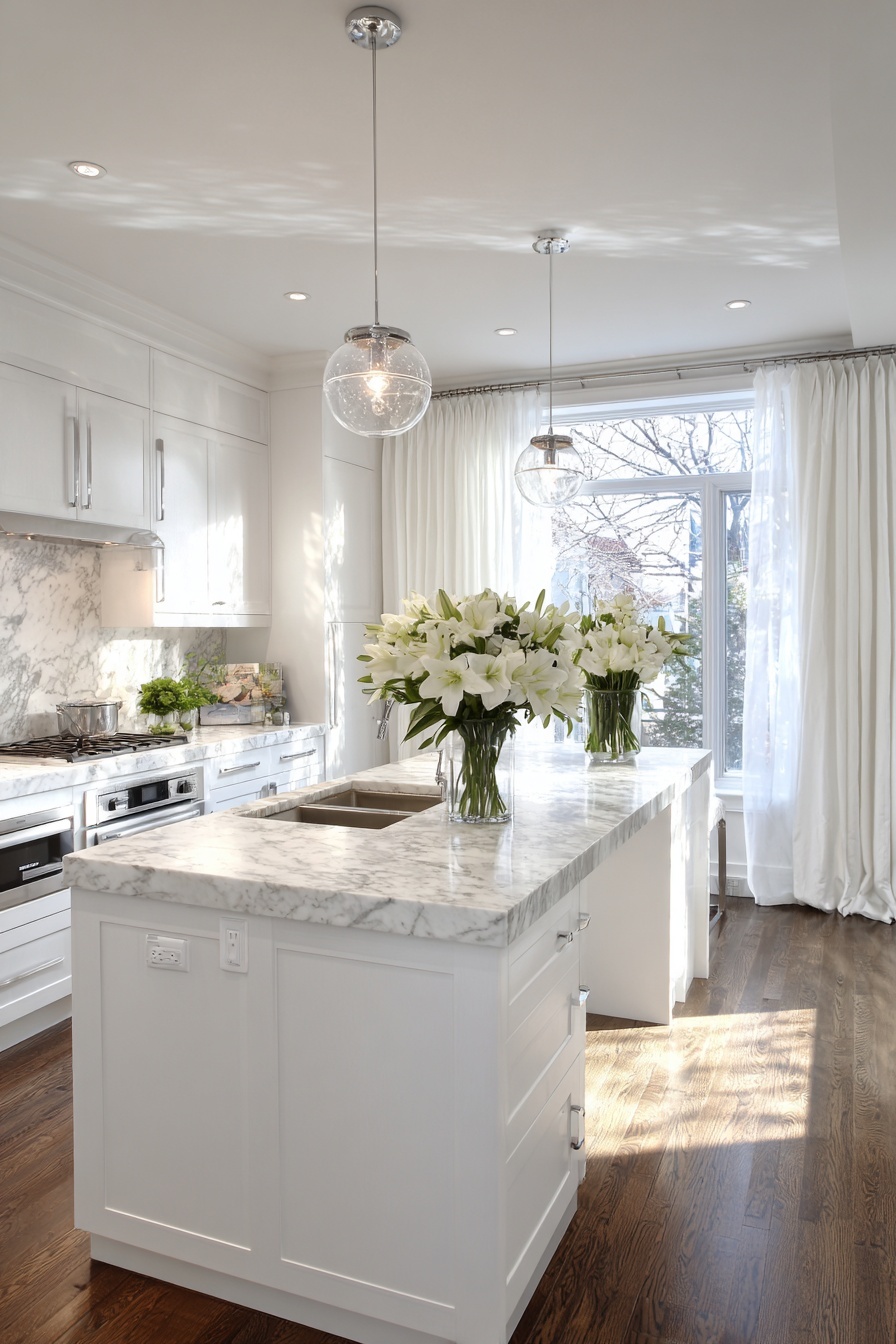 Introduce White Curtains or Blinds