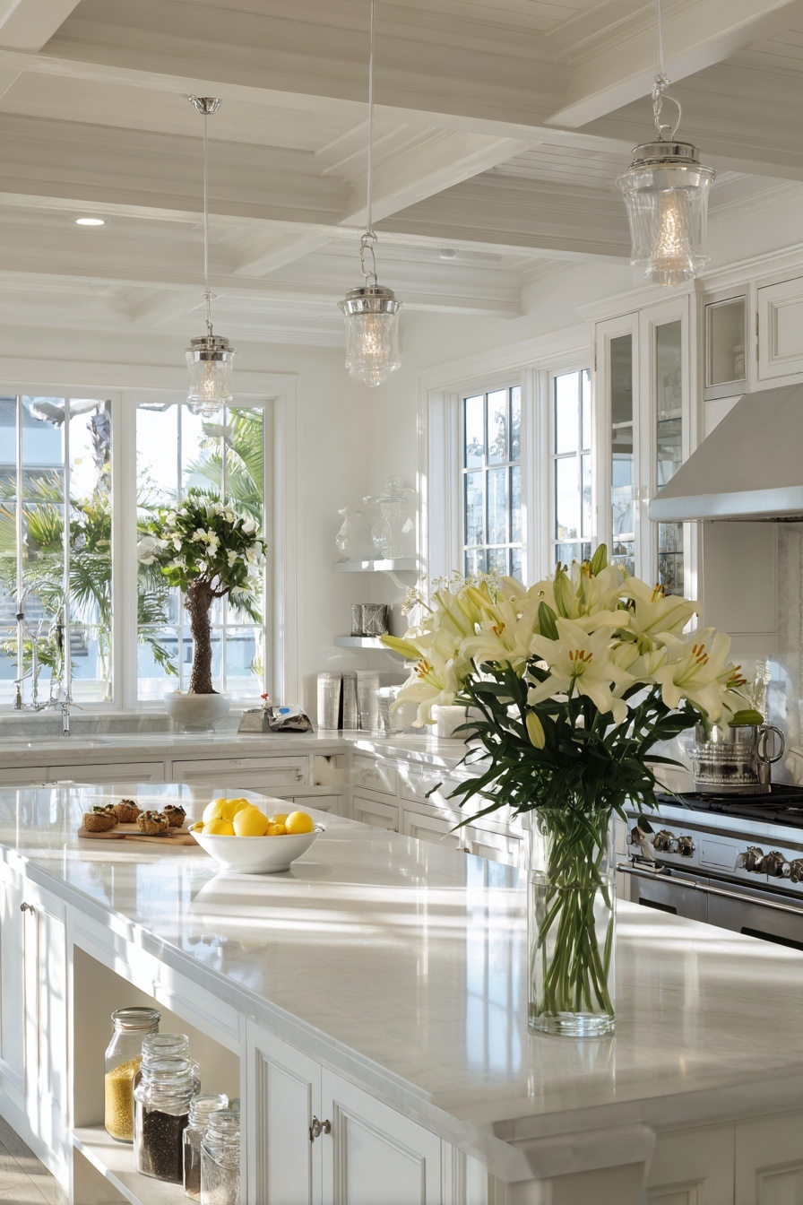 Embrace White Painted Beams