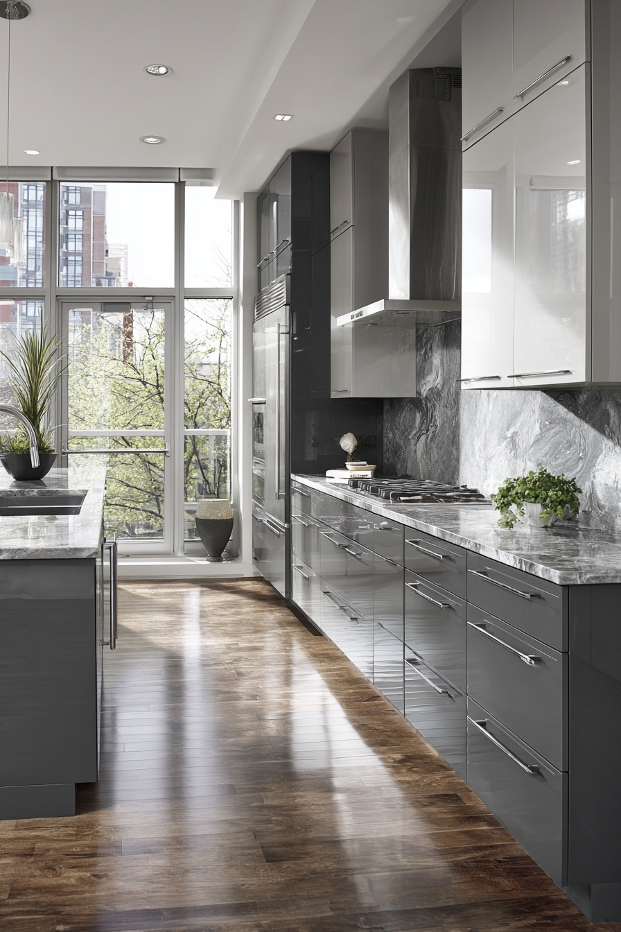 Embrace Two-Tone Gray Cabinets
