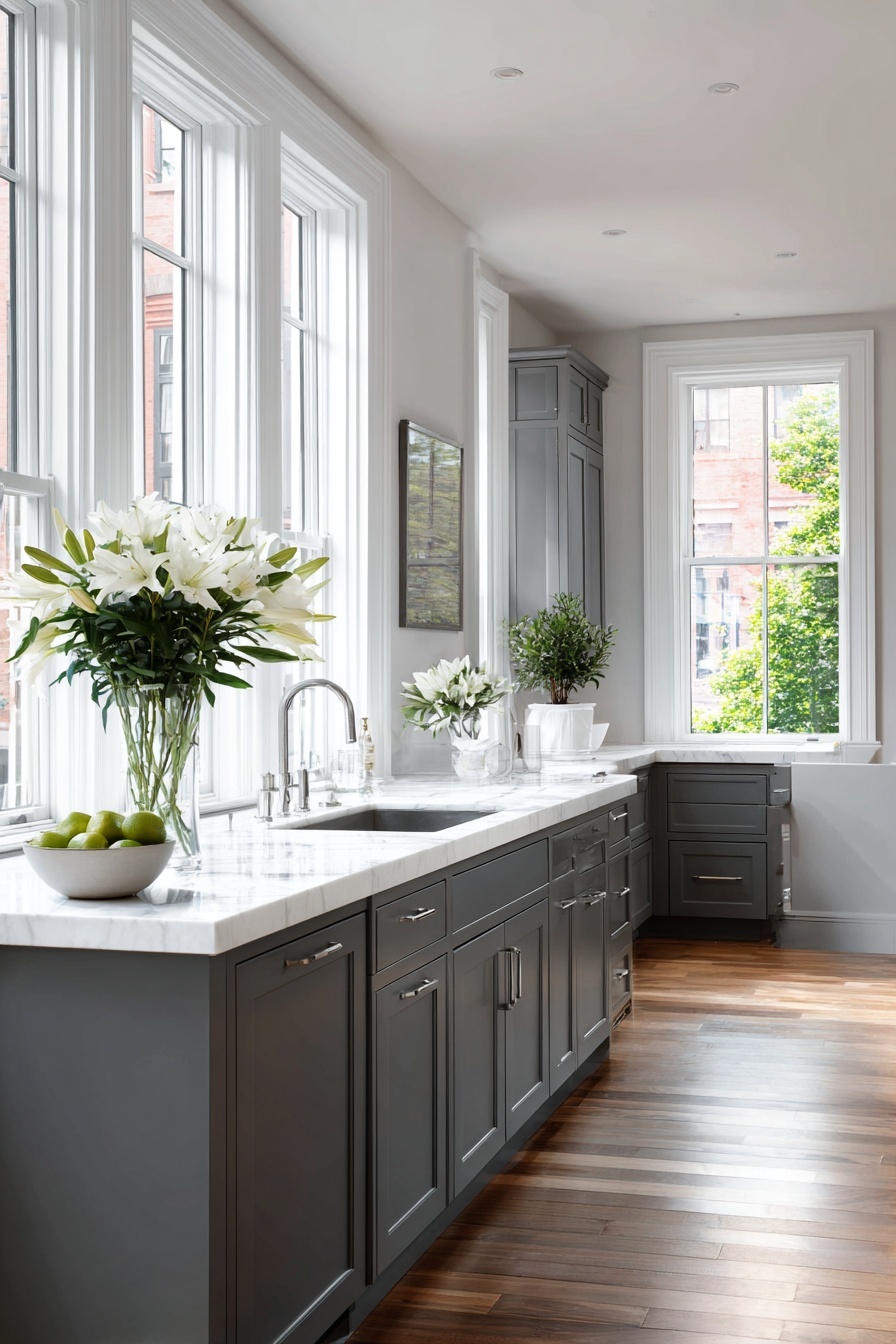 Brighten with Gray and White Combo