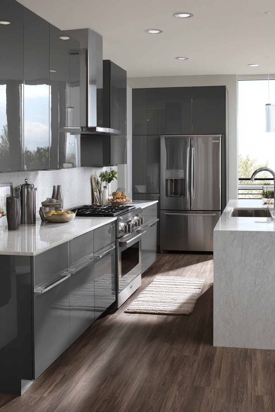 Budget-Friendly Gray Vinyl Flooring