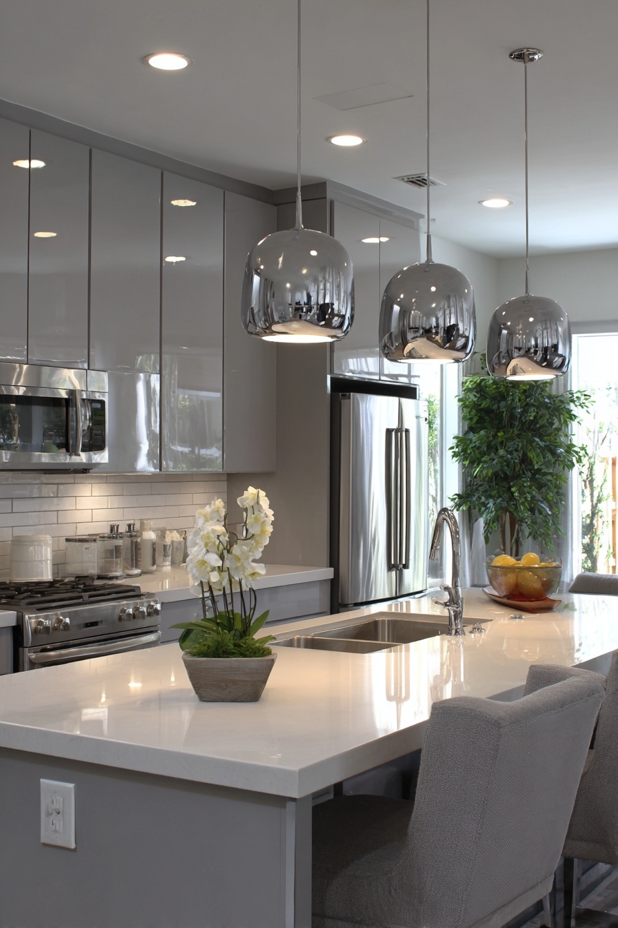 Incorporate Gray Pendant Lighting