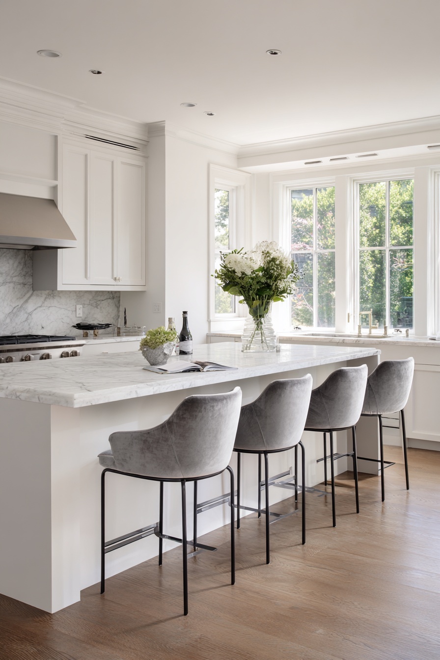 Simple and Chic: Gray Bar Stools