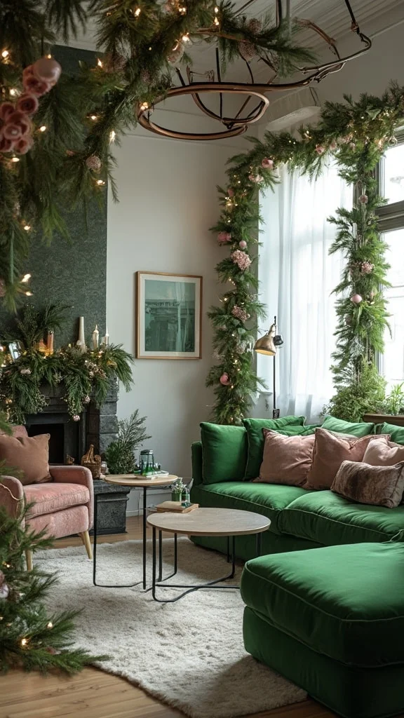 Emerald and Blush Elegance