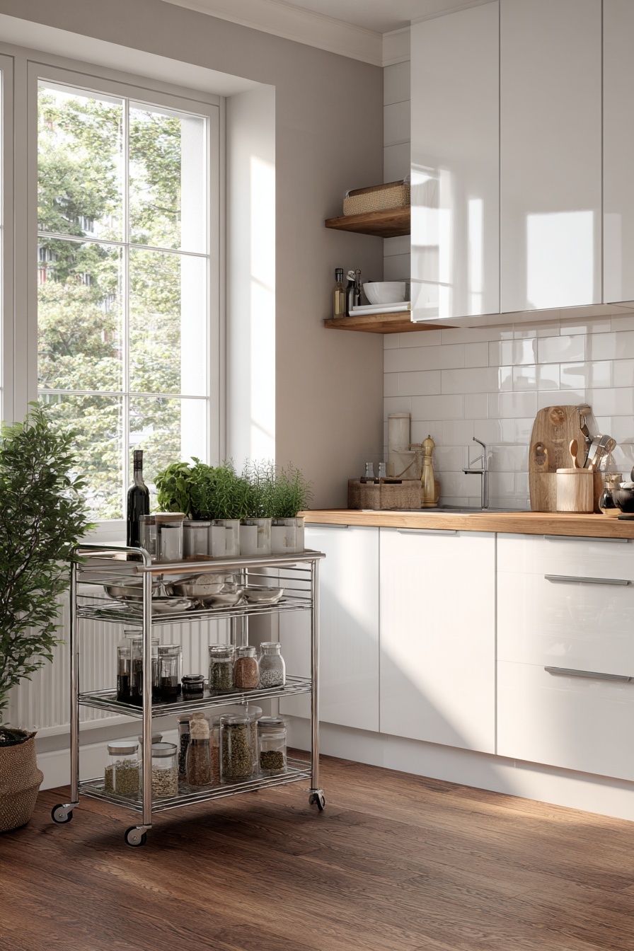 Add a Rolling Cart for Flexibility