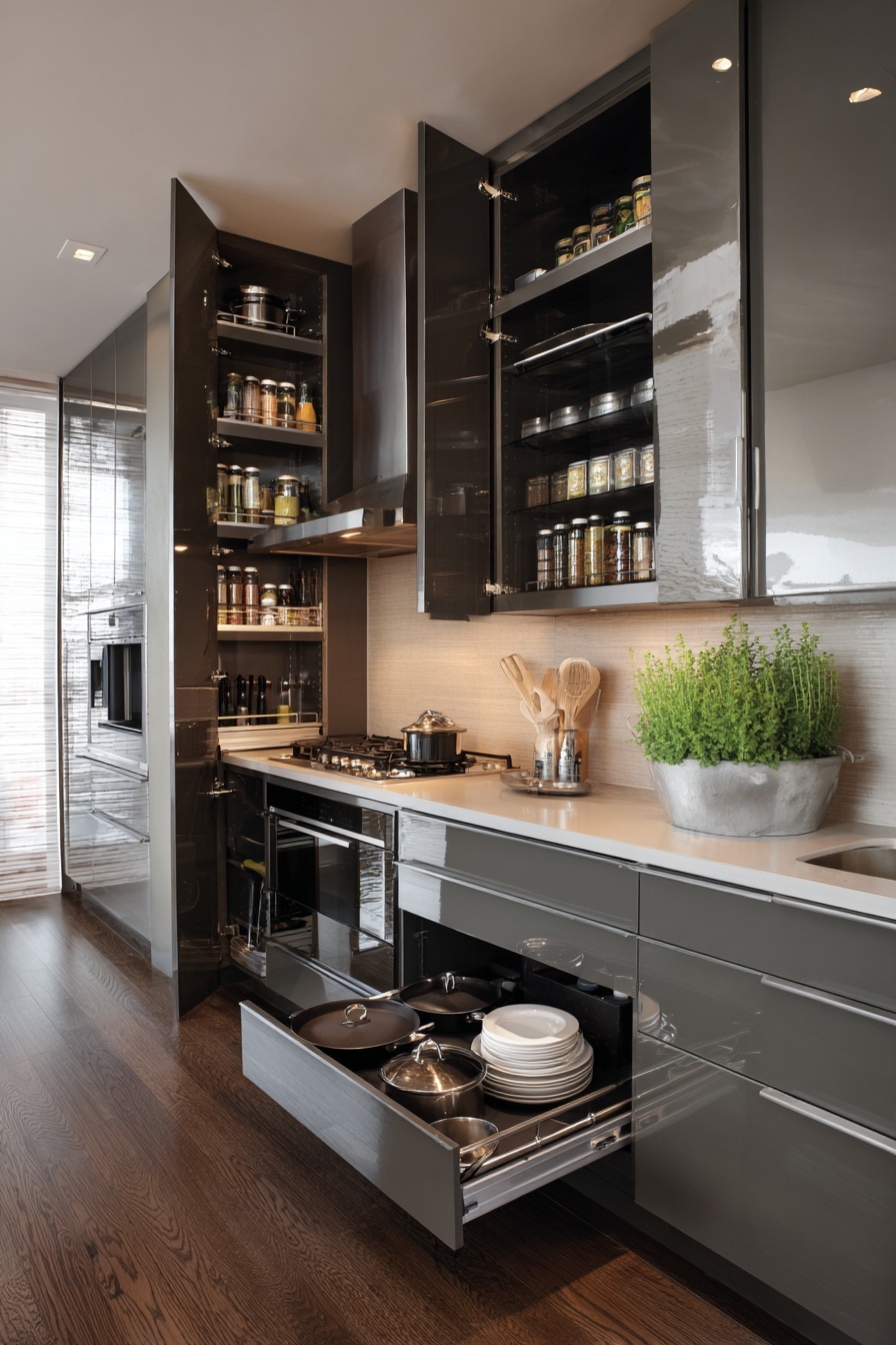 Utilize Cabinet Doors for Storage