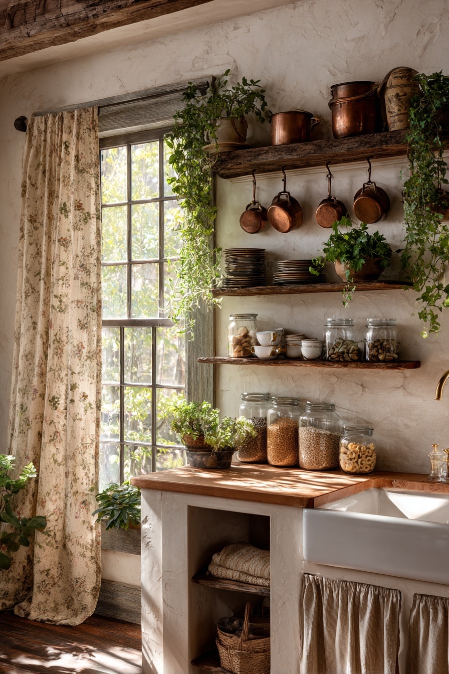 Incorporate Open Wooden Shelving