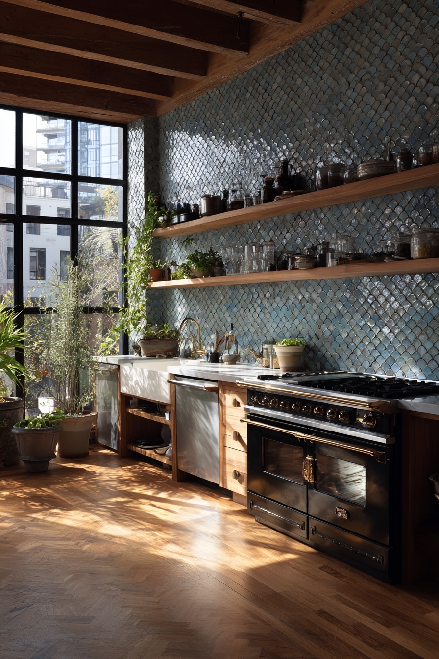 Incorporate Textured Backsplash