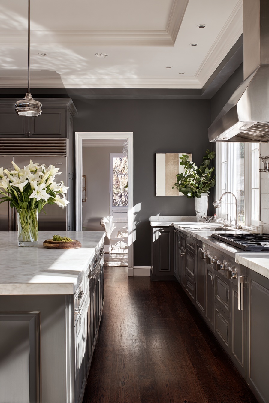 Charcoal Grey Accent Wall