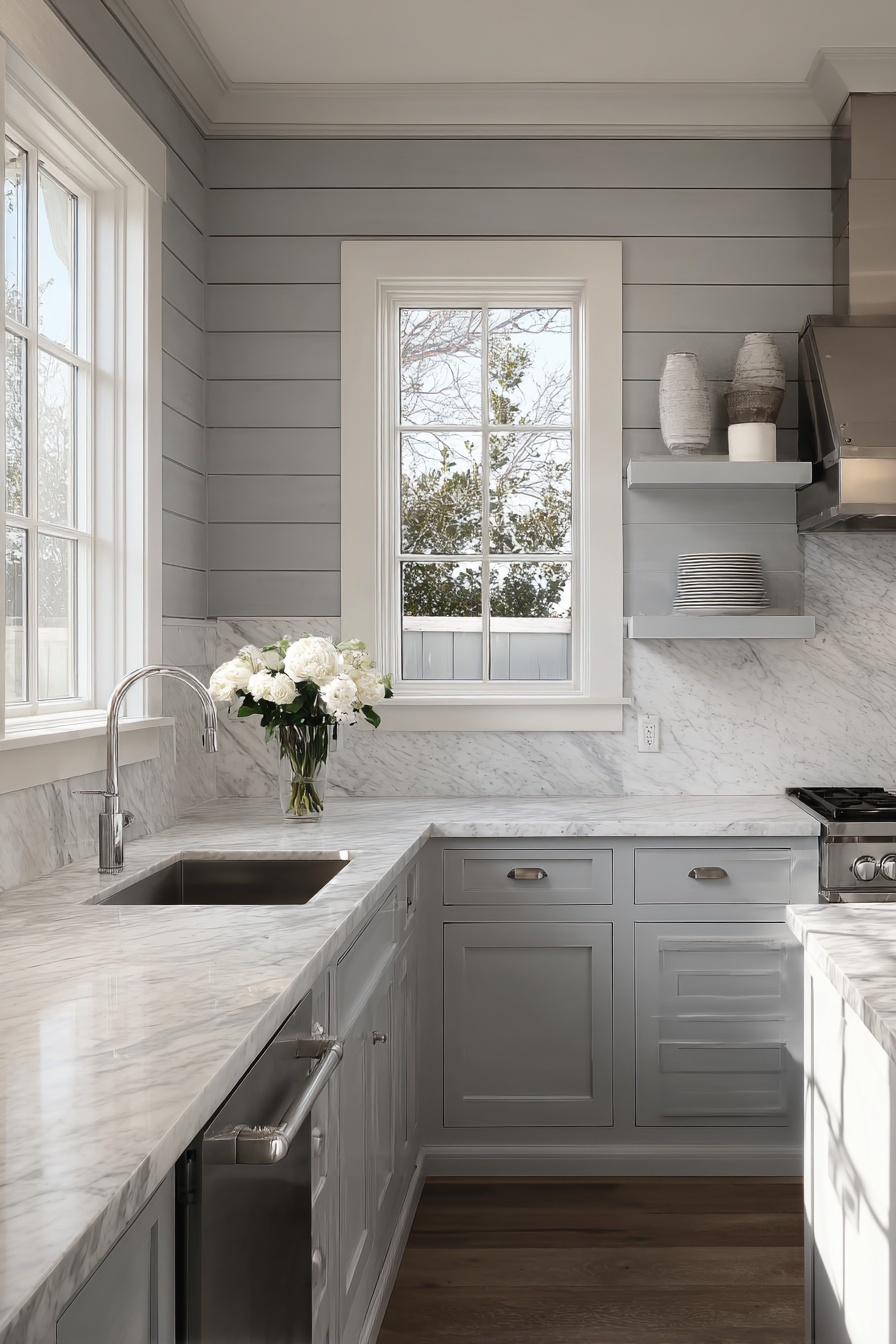 Install Grey Shiplap Walls