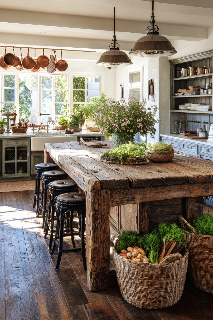 Add a Rustic Island for Functionality