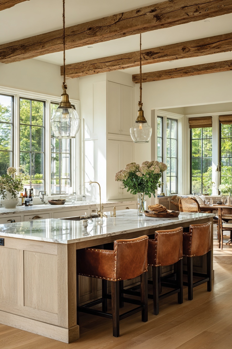 Incorporate Leather Bar Stools