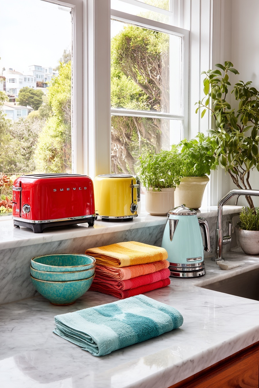 Incorporate Colorful Small Appliances