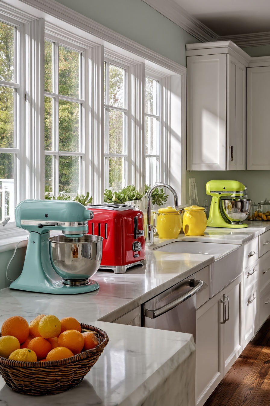 Use Colorful Countertop Appliances