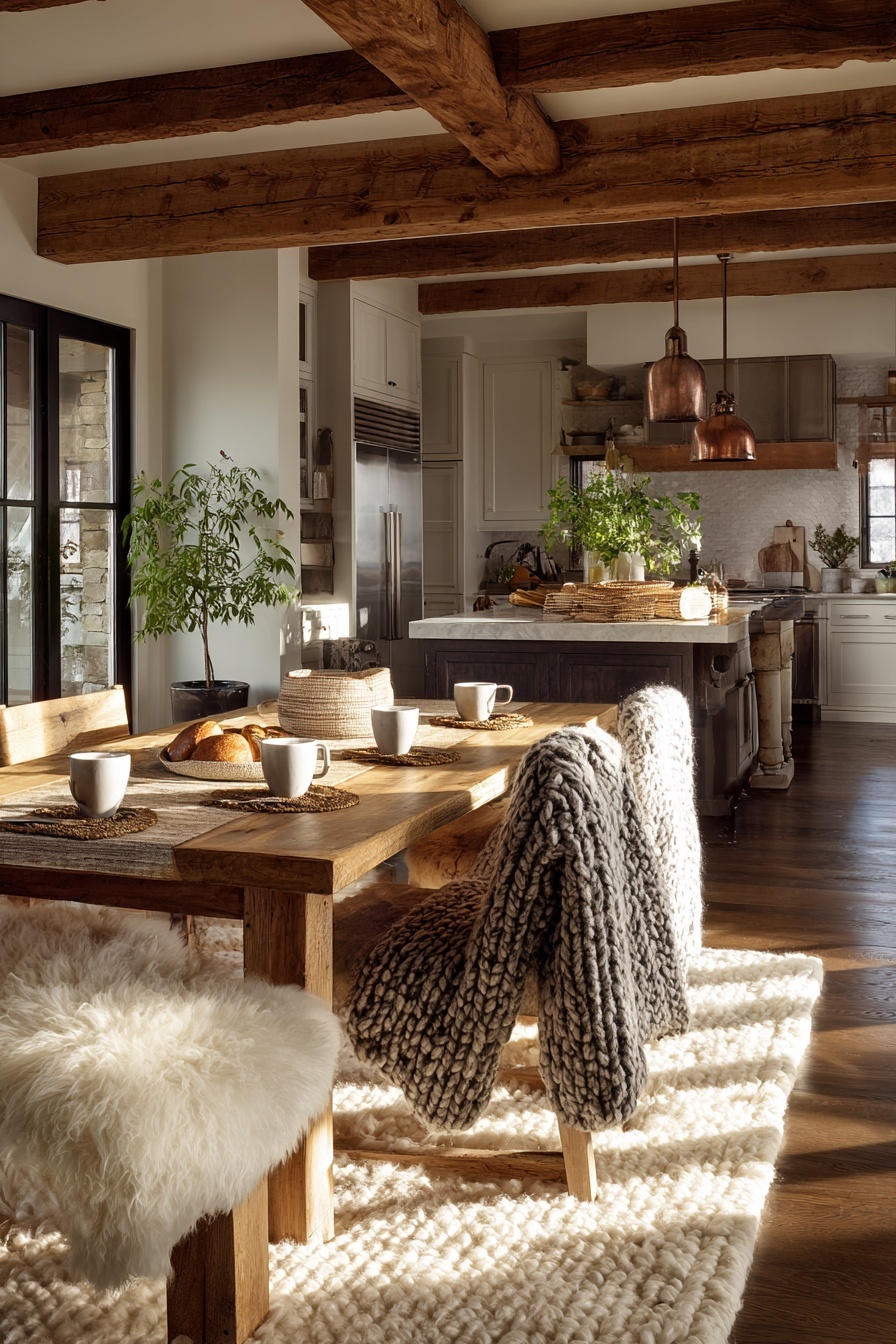 Use Textured Fabrics for Added Warmth