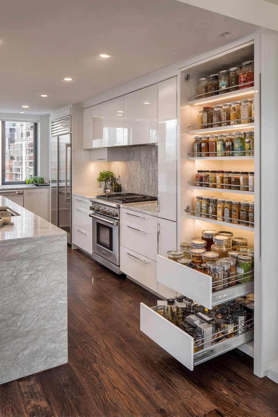 Organize with Pull-Out Pantry Shelves