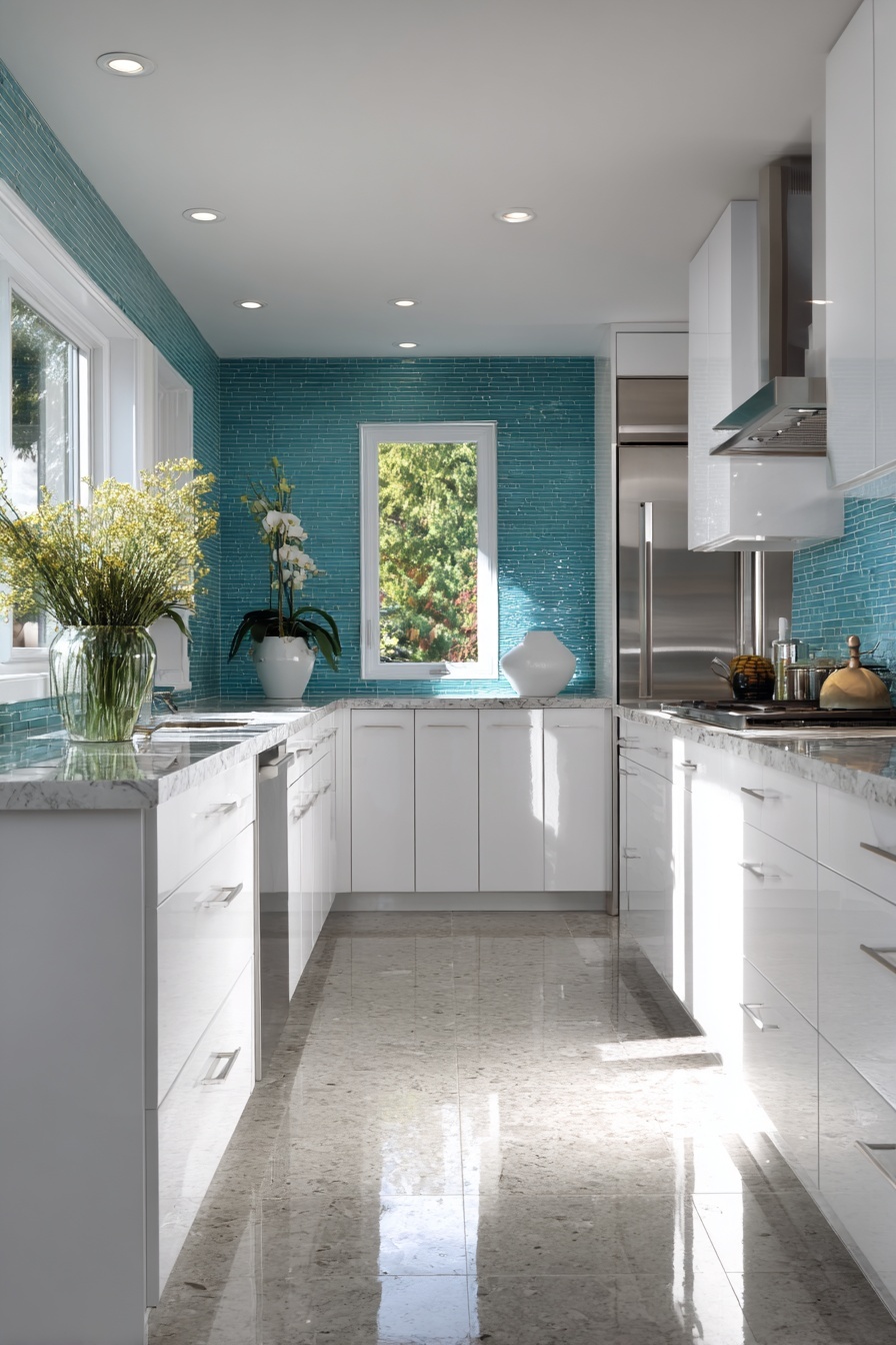 Add a Pop of Color with Backsplash