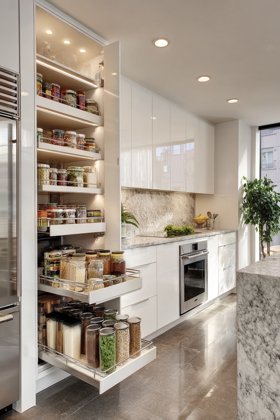 Organize with Pull-Out Pantry Shelves