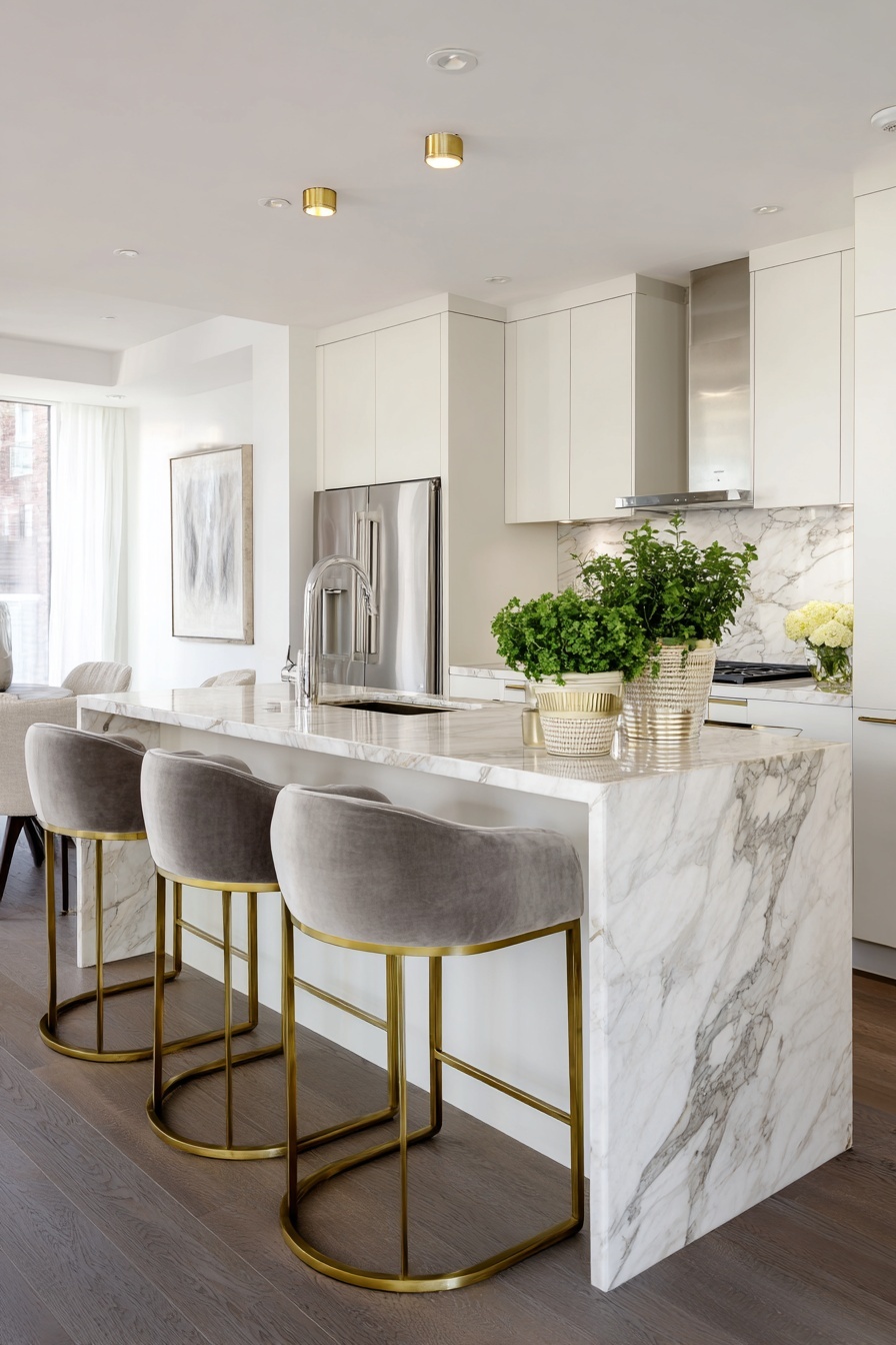 Accent with Stylish Bar Stools