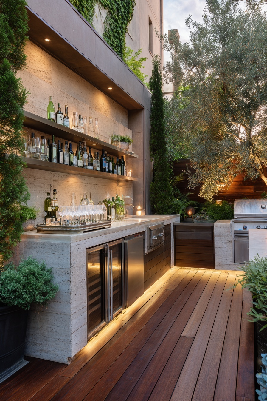 Add Sophistication with an Outdoor Bar Cart