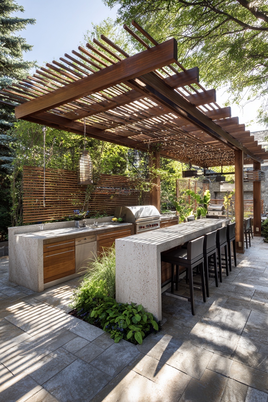 Install a Wood or Bamboo Privacy Screen