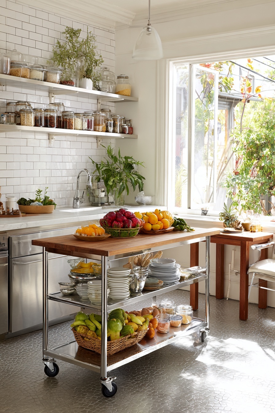 Employ a Rolling Cart for Extras