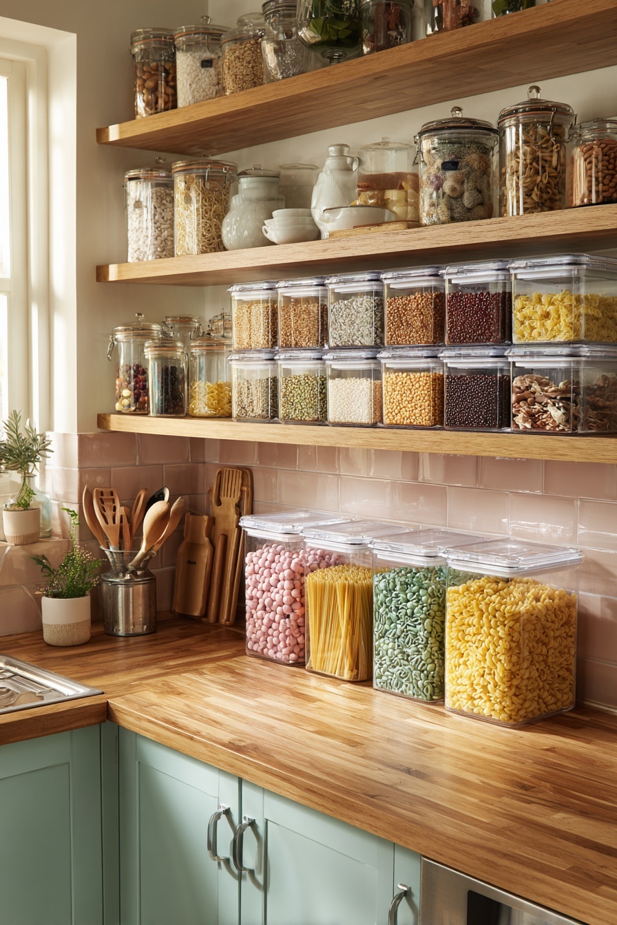 Use Stackable Clear Containers