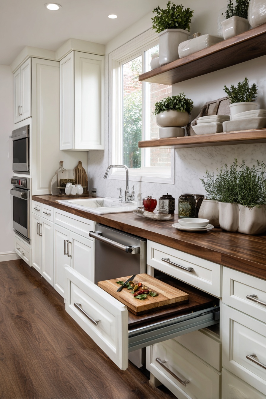 Implement a Slide-Out Cutting Board