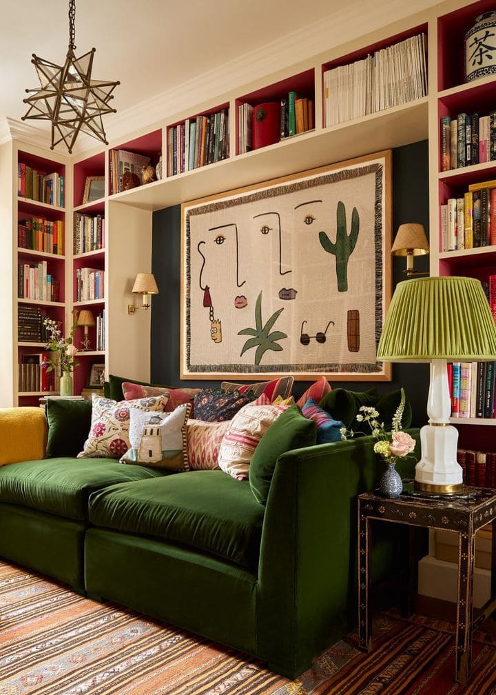 Lush Velvet Green Living Room