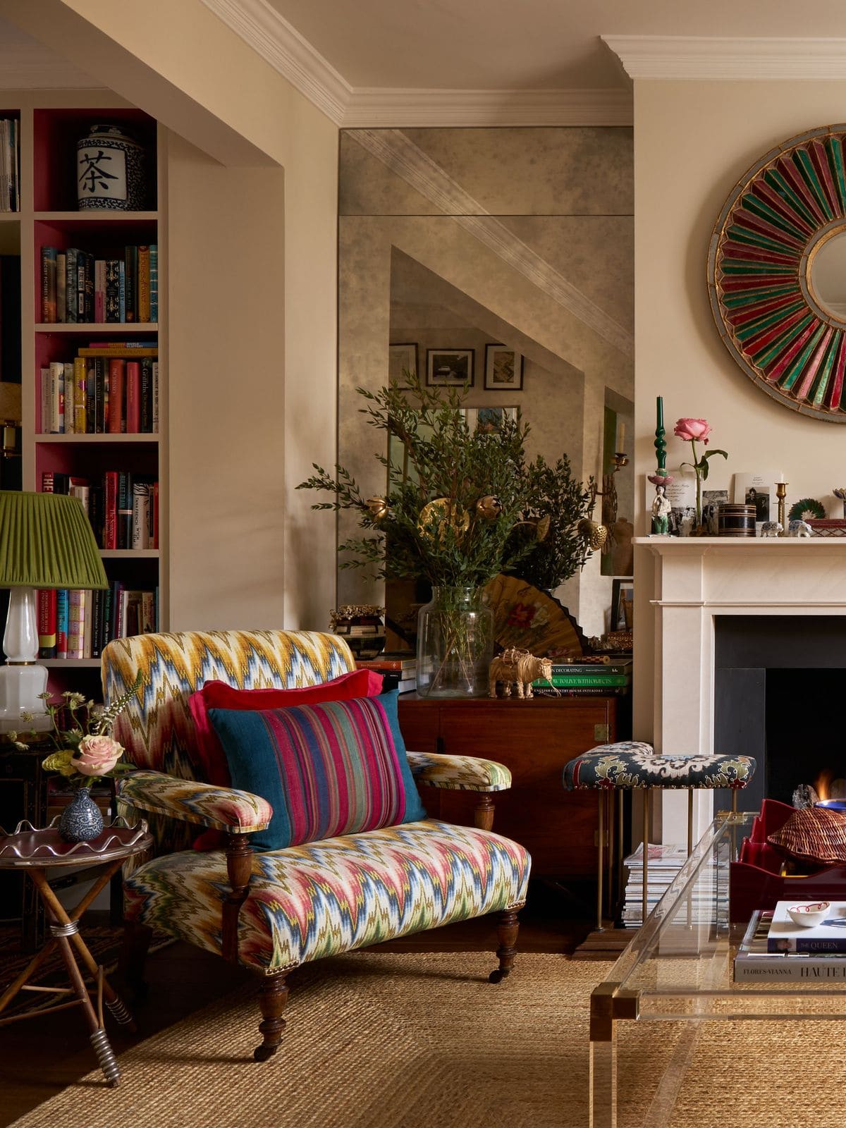 Artful Fireside Reading Corner