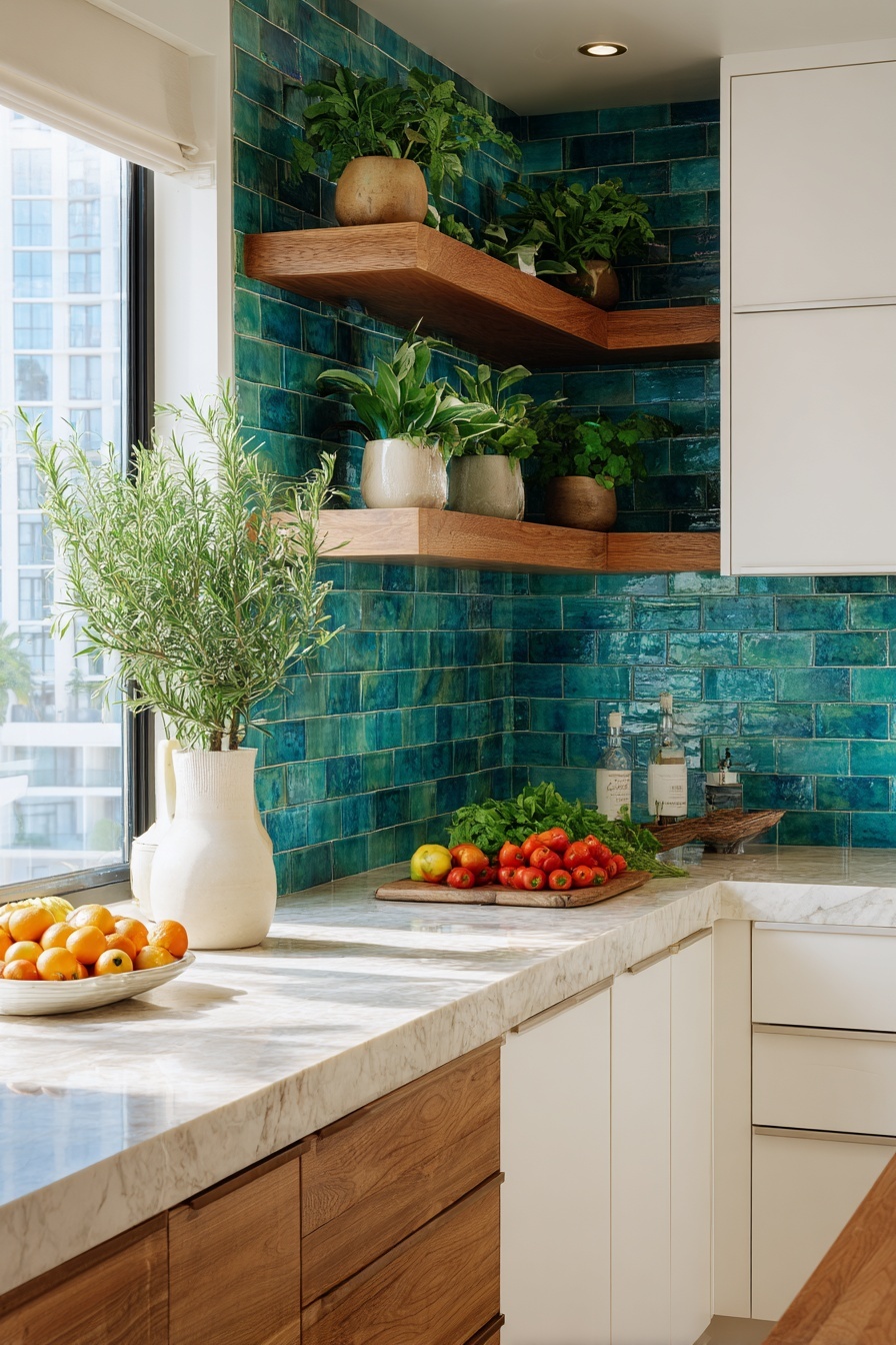 Add a Vibrant Backsplash