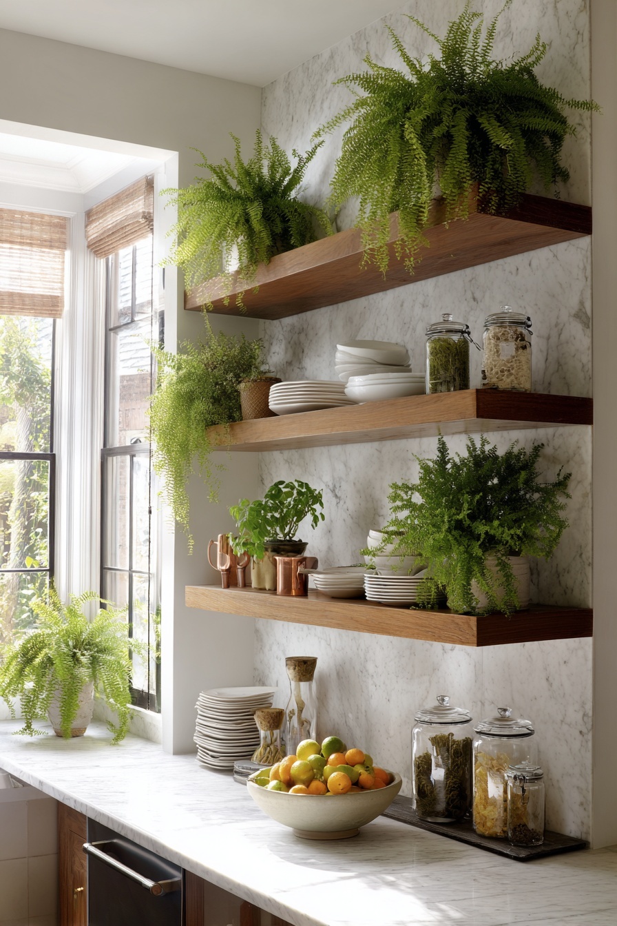 Install Open Shelving for Plants