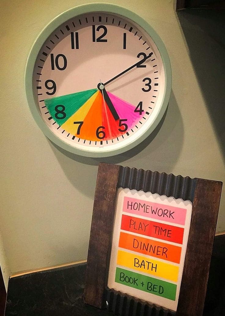 Color-Coded Routine Clock
