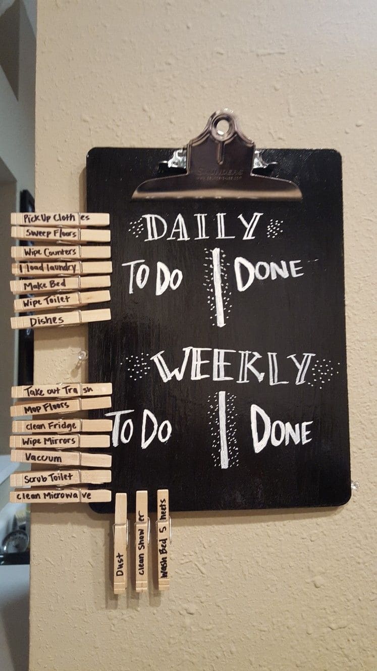 Chalkboard Clipboard Chore Tracker