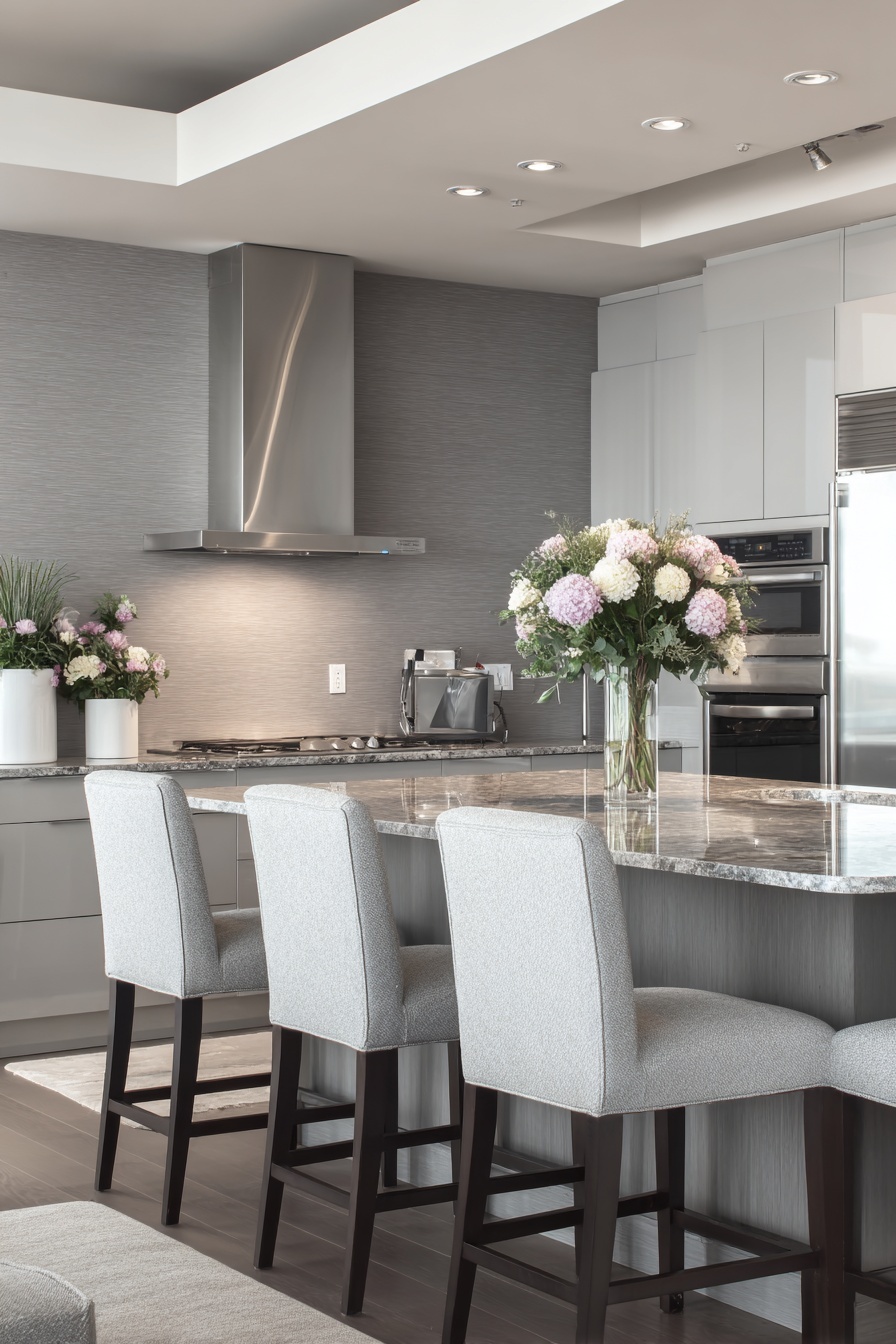 Add Interest with Grey Accent Walls