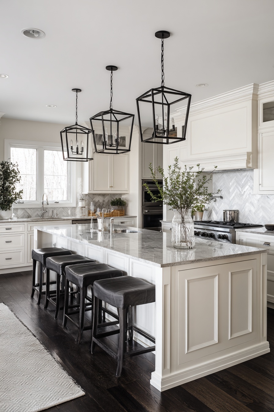 Statement Lighting in Black Accents