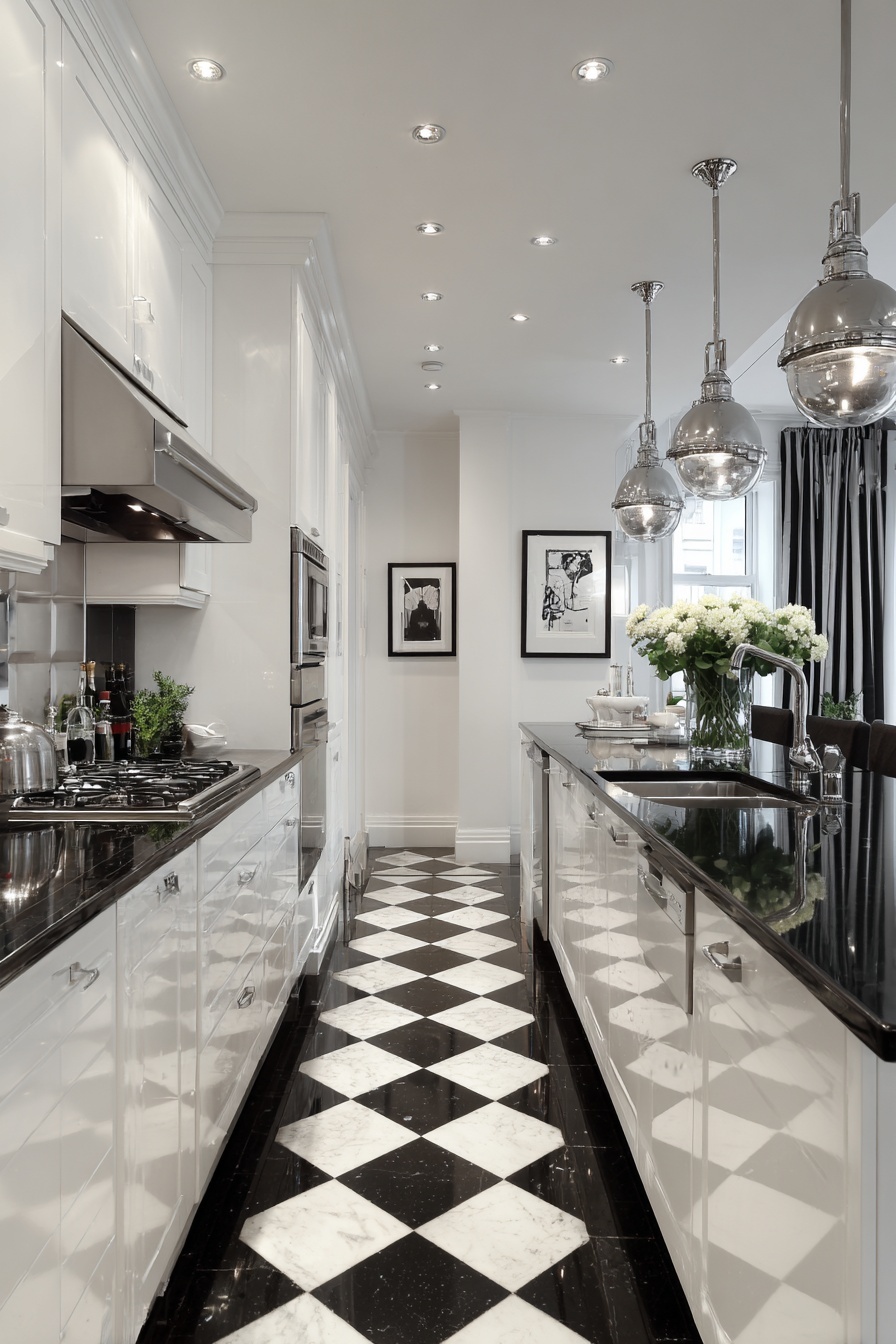 Create Drama with Black-White Tiles