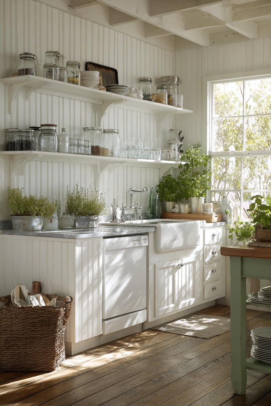 Install Beadboard Backsplash