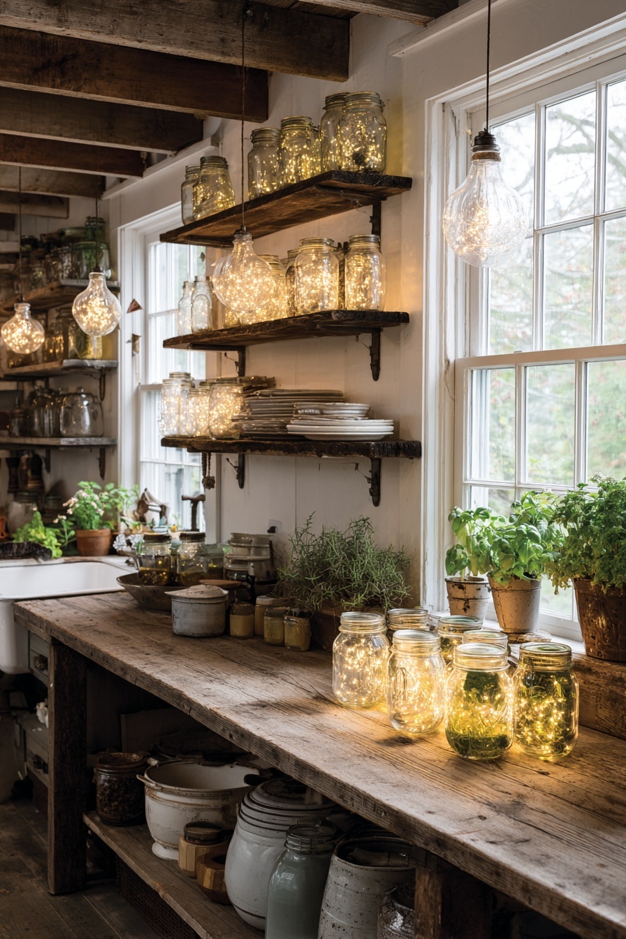 Incorporate Mason Jar Lighting