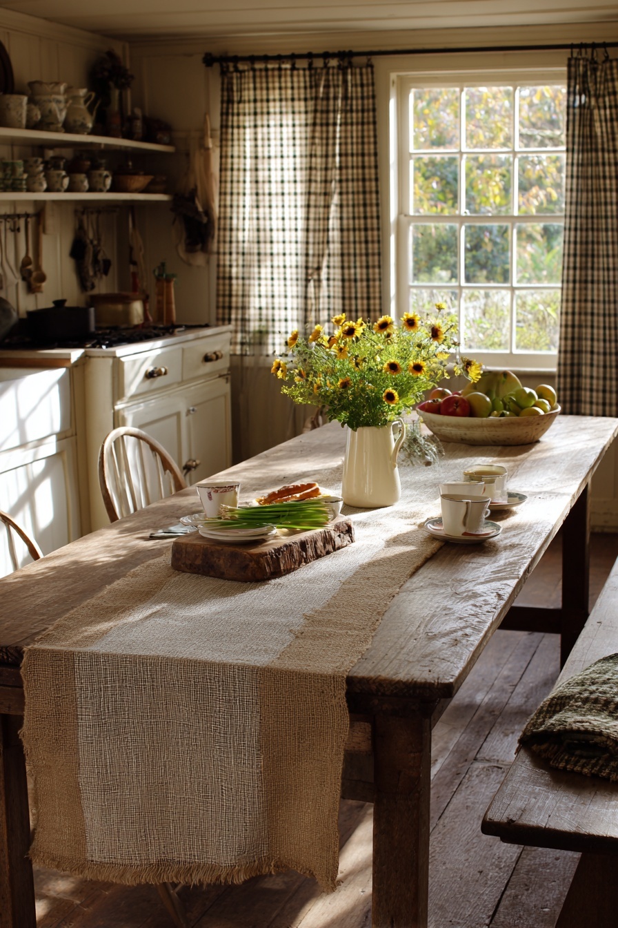 Use Burlap as Table Runners
