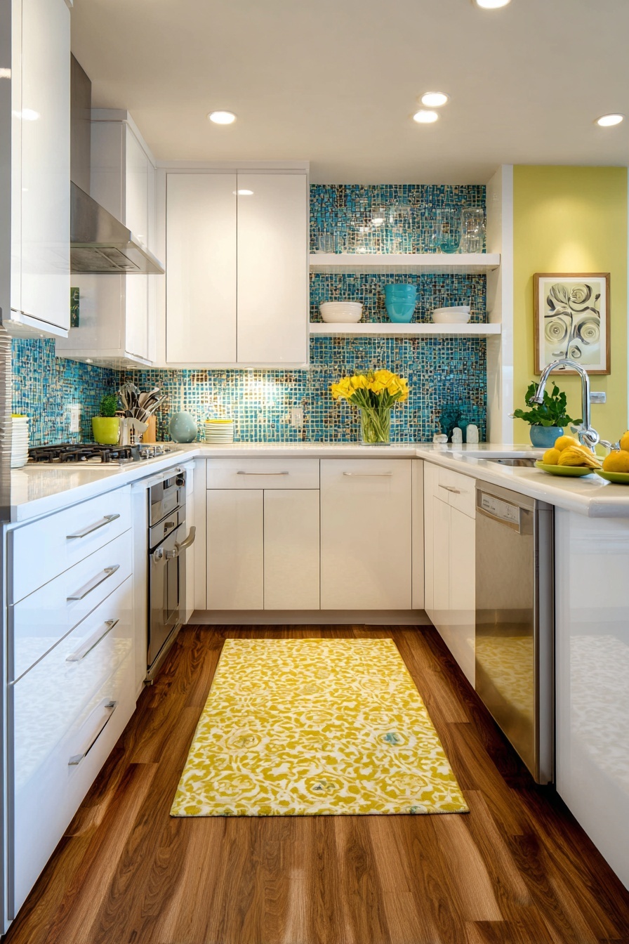 Liven Up with Colorful Backsplash