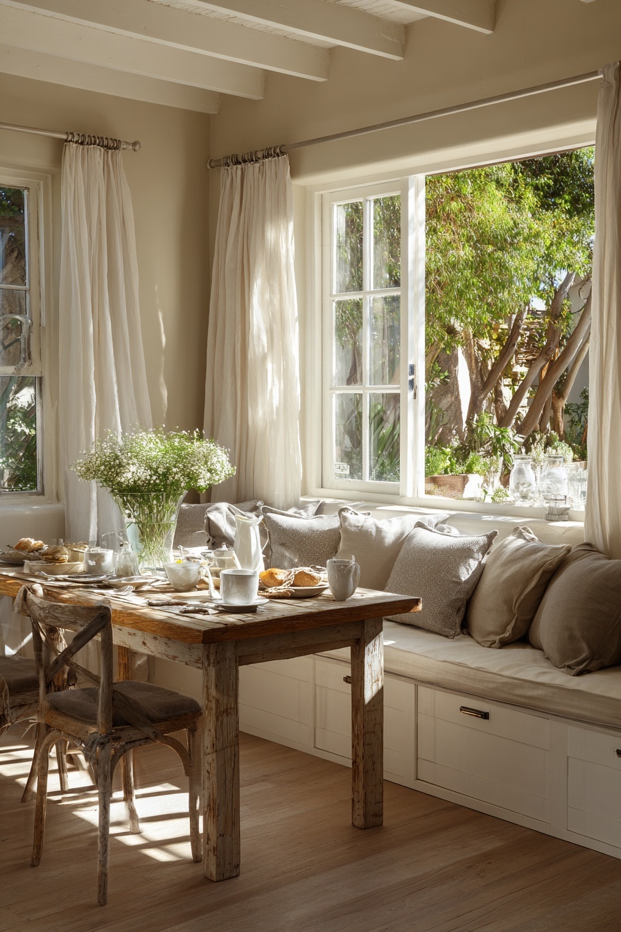 Install a Cozy Breakfast Bench