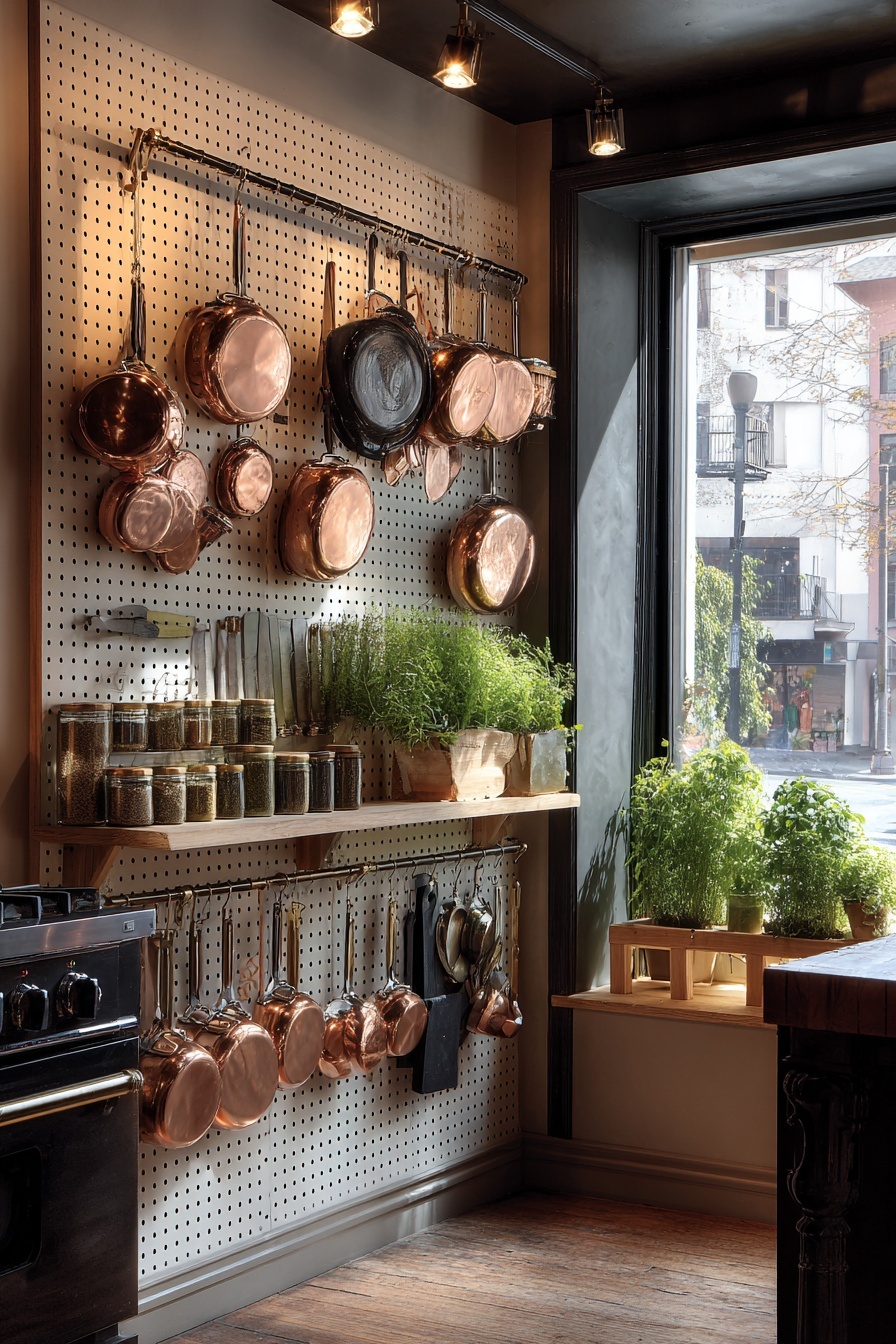Display Cookware with Peg Boards