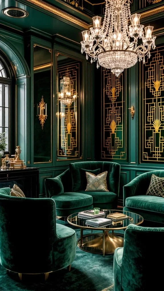 Glamorous Emerald Art Deco