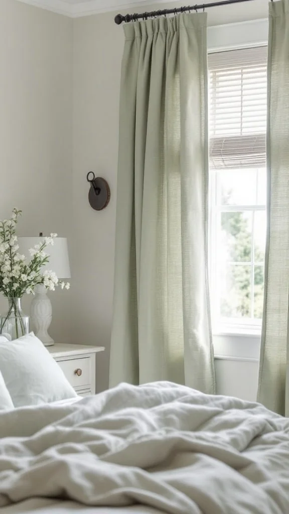 Soft Sage Green Curtains for Natural Light