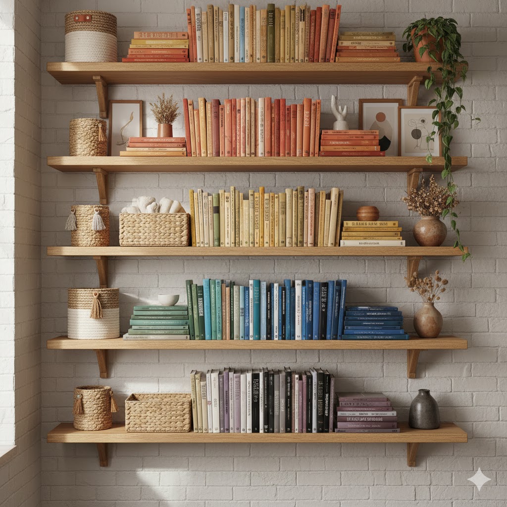 Stylish storage solutions in a living room