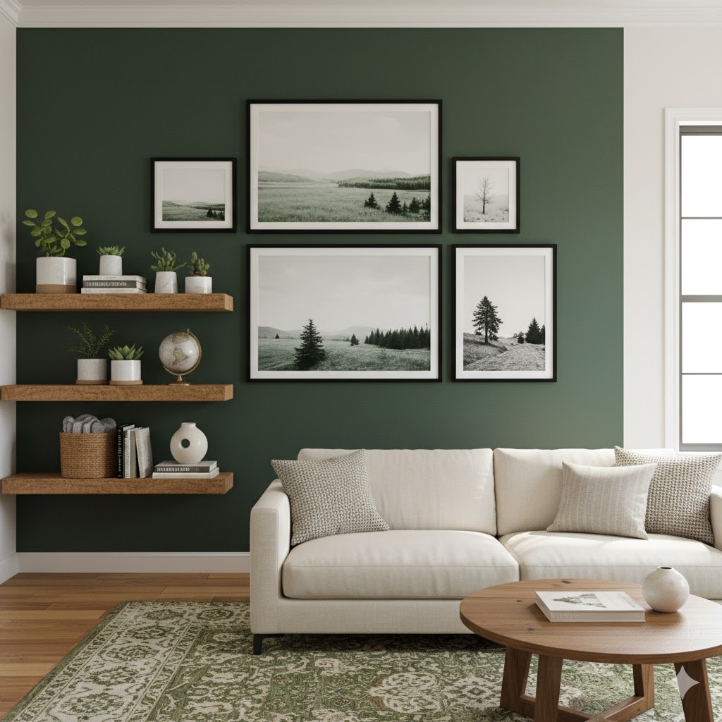 Bold statement wall in a modern room