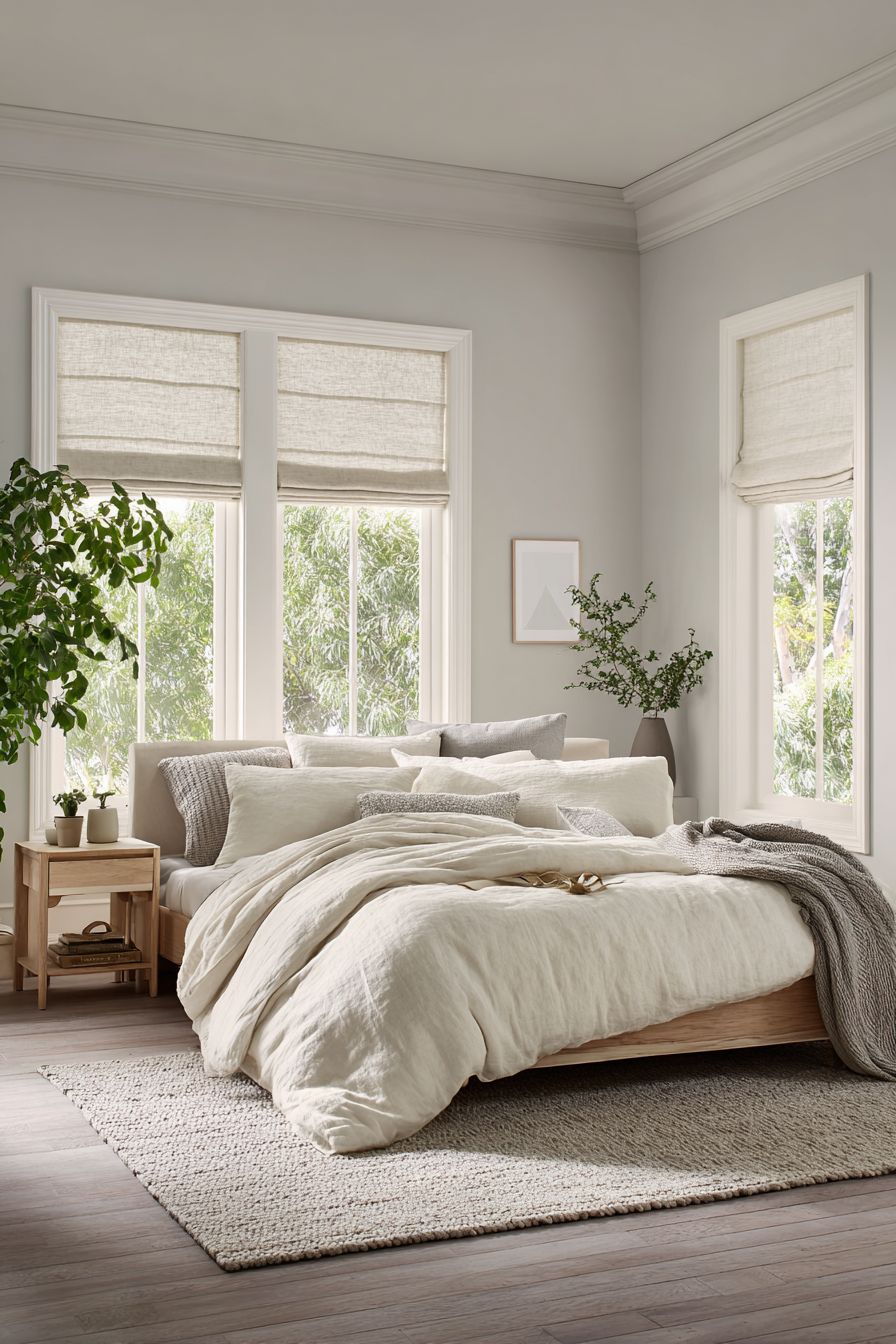 Install Subtle Linen Roman Shades