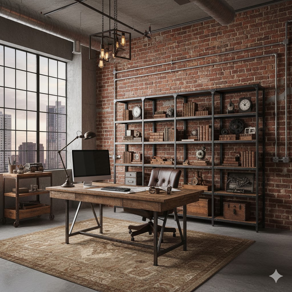 Industrial modern home office