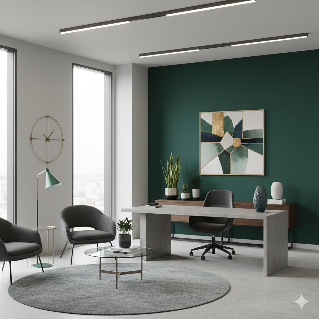 Accent wall in home office